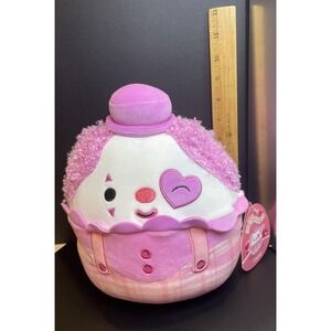 Squishmallows Cupid Valentine's Day Clown Winking Heart Top Hat 8" NEW With Tags